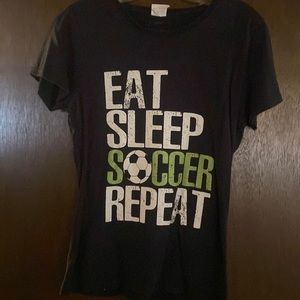 women’s small soccer t shirt